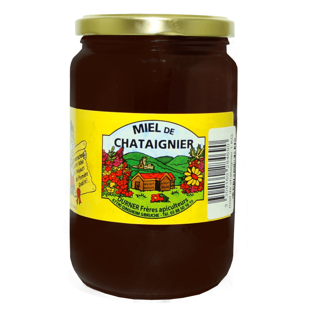 Vente de Miel de Châtaignier 1 kg Artisanal Appiculteur Bas Rhin 67